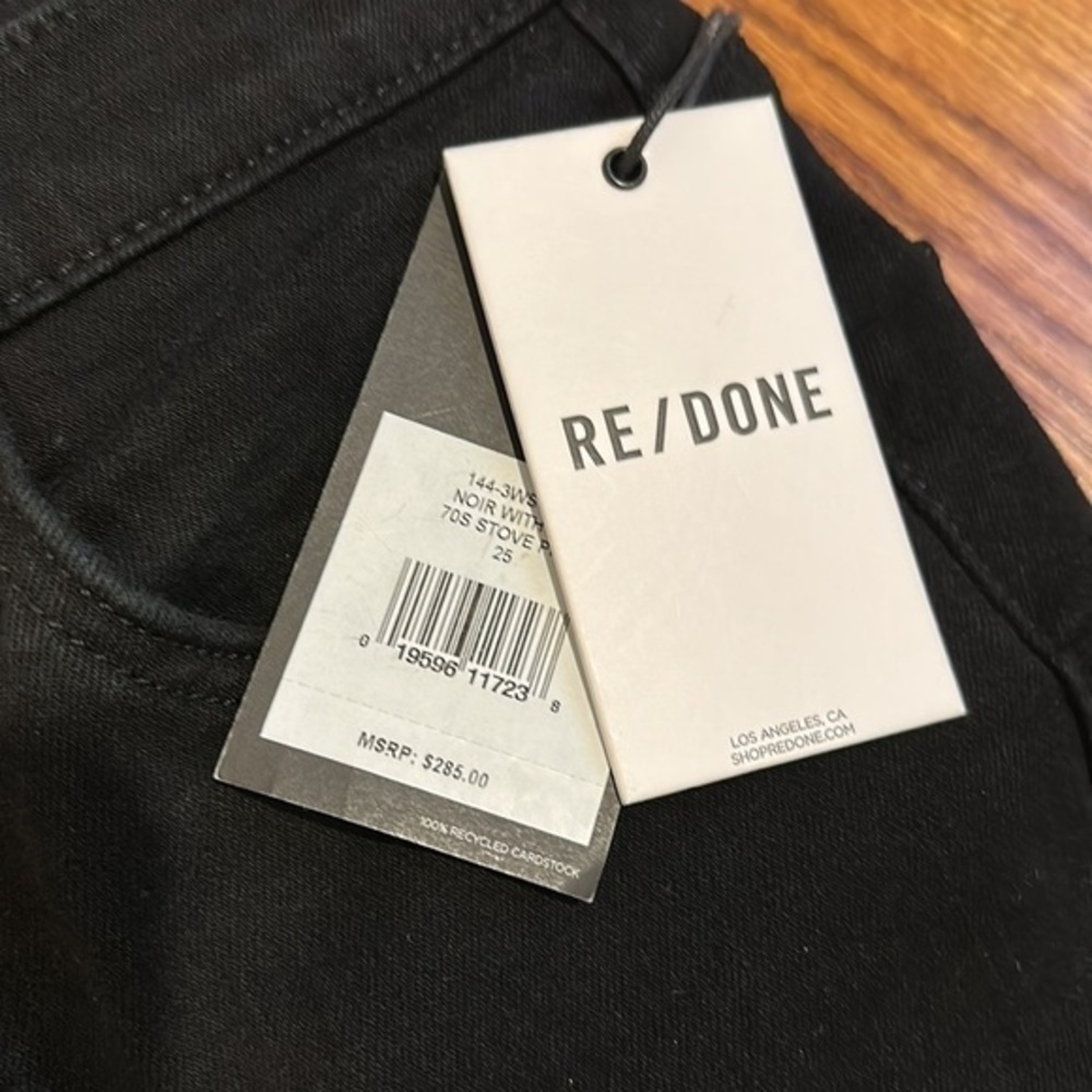 RE/DONE 
70s stove pipe noir w rip